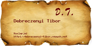 Debreczenyi Tibor névjegykártya