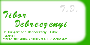 tibor debreczenyi business card